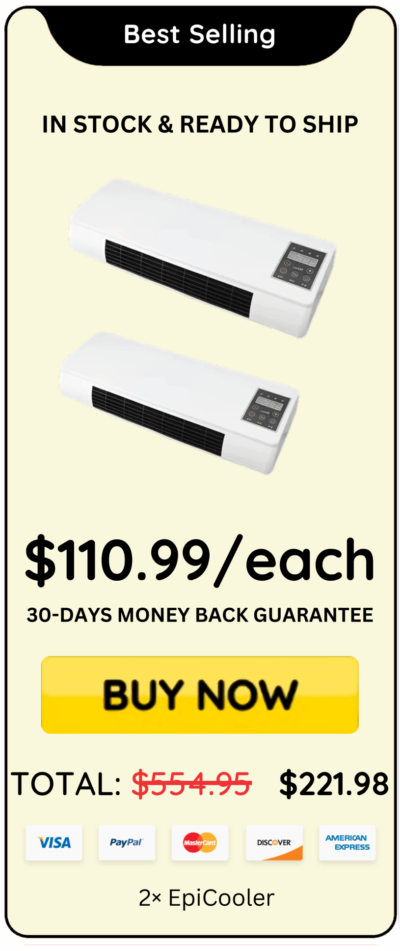 EpiCooler Portable AC best price